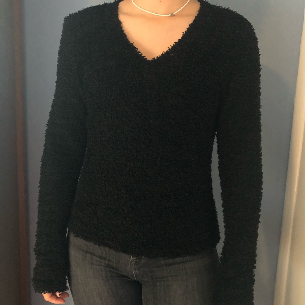 Black fuzzy sweater